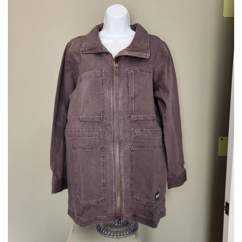Women's VintageFlex Fire Hose Coat, #56114 Washed Black Color, Large